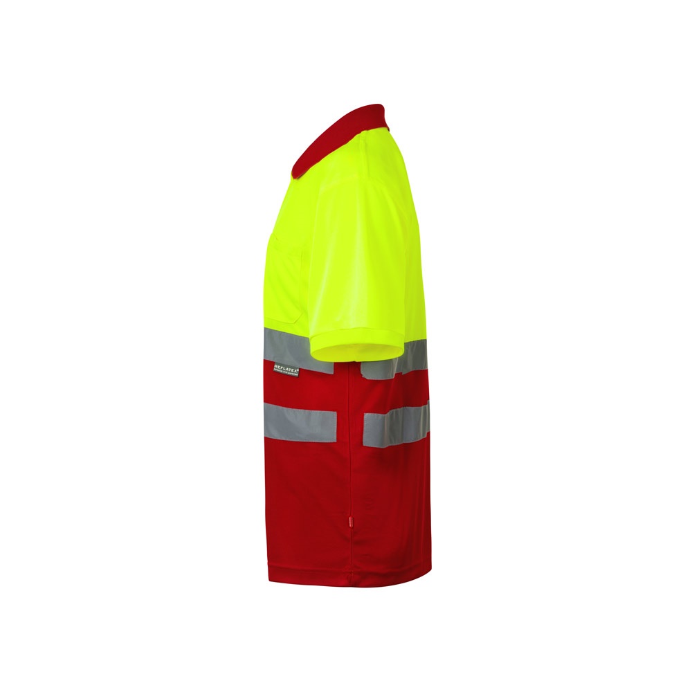 VL CUPID LARGE. Polo bicolore bird-eye (160g/m²) con maniche corte, in poliestere (100%)