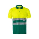 VL CUPID LARGE. Polo bicolore bird-eye (160g/m²) con maniche corte, in poliestere (100%)