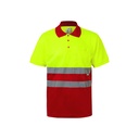 VL CUPID. Polo bicolore bird-eye (160g/m²) con maniche corte, in poliestere (100%)