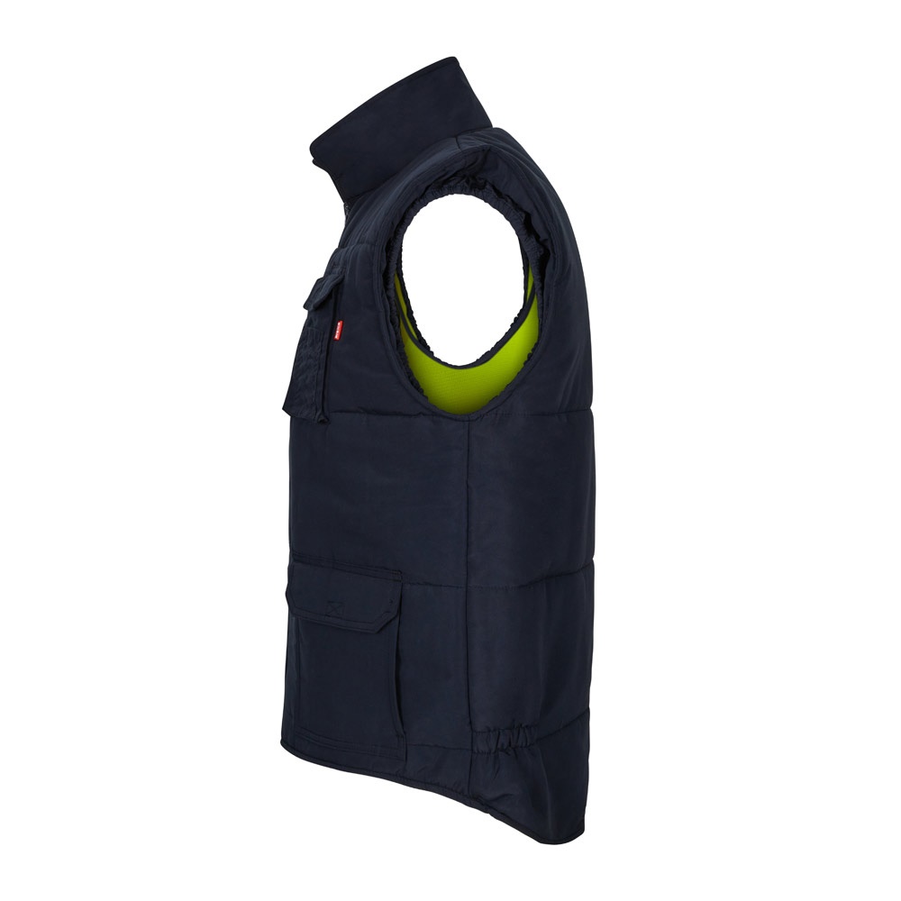 VL DIANA. Gilet imbottito (220g/m²), reversibile e con diverse tasche, in poliestere (100%), con chiusura a zip e tirante reversibile