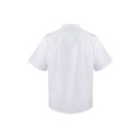 VL DURGA. Giacca da cucina in popeline (110g/m²) a maniche corte, in cotone (35%) e poliestere (65%)