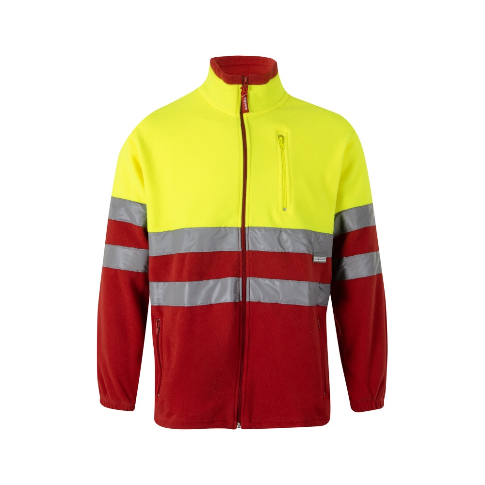 VL EROS. Giacca in pile bicolore (280g/m²), in poliestere (100%)