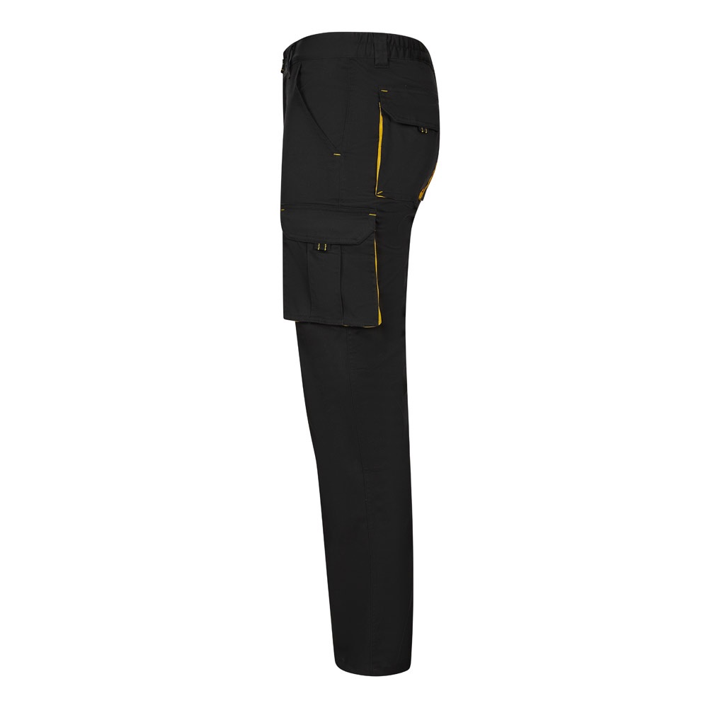 VL FIDES. Pantaloni elasticizzati bicolore con diverse tasche (240g/m²), in cotone (46%), EME (38%) e poliestere (16%)