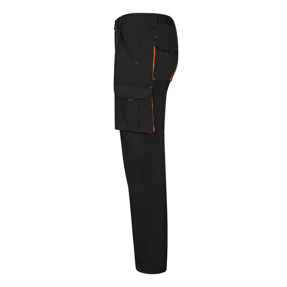 VL FIDES. Pantaloni elasticizzati bicolore con diverse tasche (240g/m²), in cotone (46%), EME (38%) e poliestere (16%)