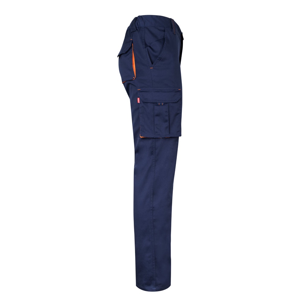 VL FIDES. Pantaloni elasticizzati bicolore con diverse tasche (240g/m²), in cotone (46%), EME (38%) e poliestere (16%)