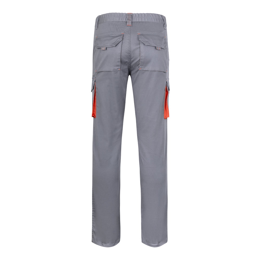 VL FIDES. Pantaloni elasticizzati bicolore con diverse tasche (240g/m²), in cotone (46%), EME (38%) e poliestere (16%)