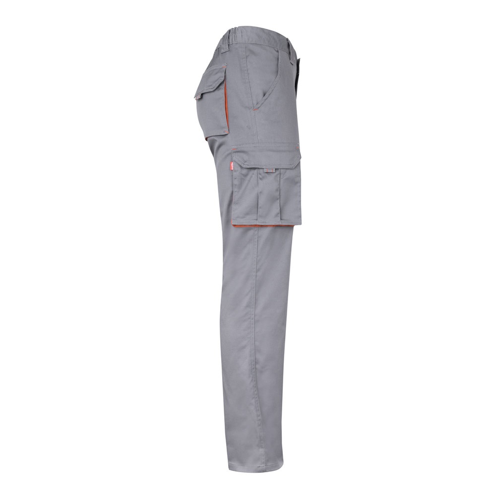 VL FIDES. Pantaloni elasticizzati bicolore con diverse tasche (240g/m²), in cotone (46%), EME (38%) e poliestere (16%)