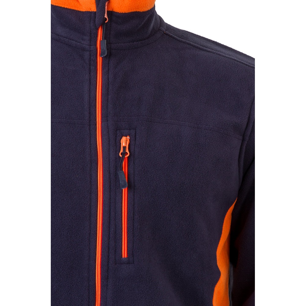 VL GERAS. Giacca in pile bicolore (220g/m²) in poliestere (100%)