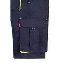 VL HEMERA. Bermuda bicolore elasticizzati con diverse tasche (240g/m²), in cotone (46%), EME (38%) e poliestere (16%)