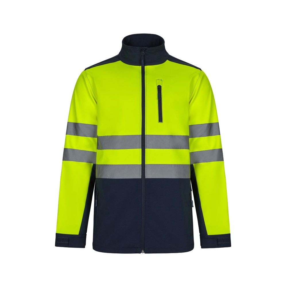 VL HESTIA. Giacca soft shell bicolore (280g/m²), in poliestere (96%) ed elastan (4%)