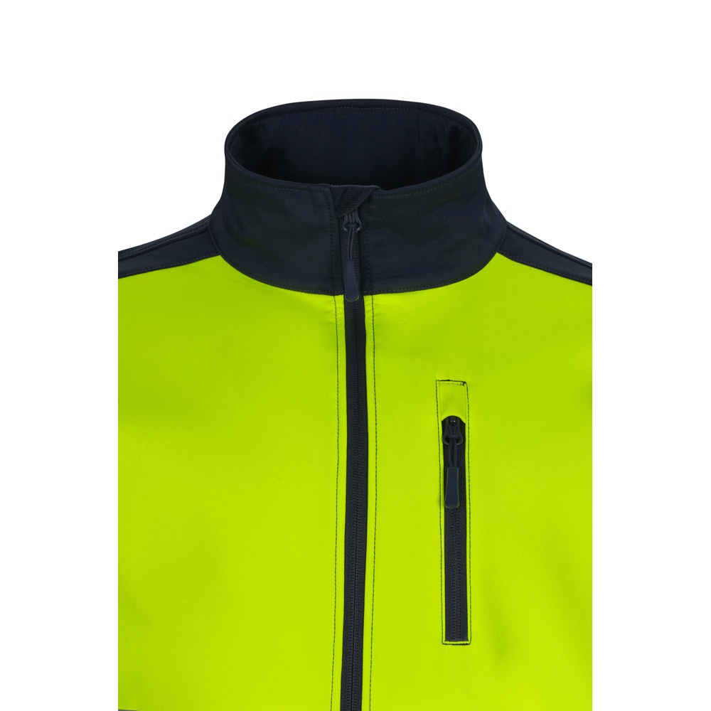 VL HESTIA. Giacca soft shell bicolore (280g/m²), in poliestere (96%) ed elastan (4%)