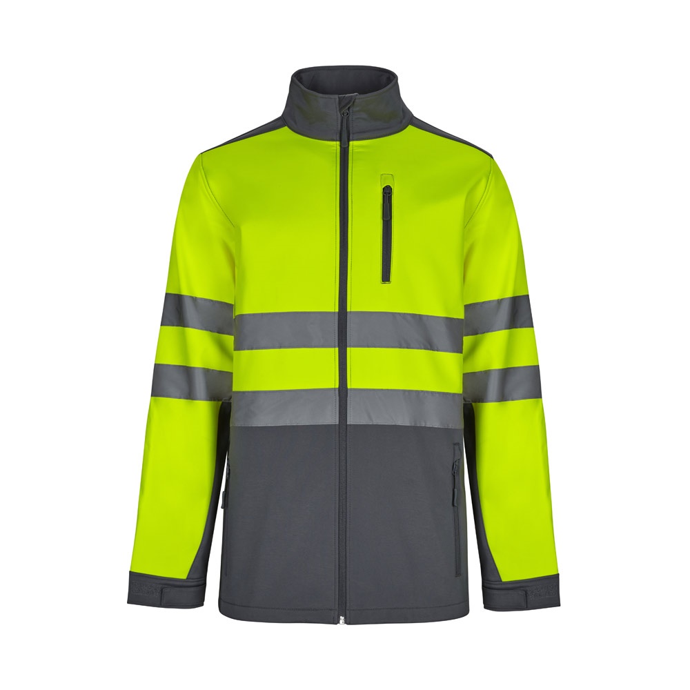 VL HESTIA. Giacca soft shell bicolore (280g/m²), in poliestere (96%) ed elastan (4%)