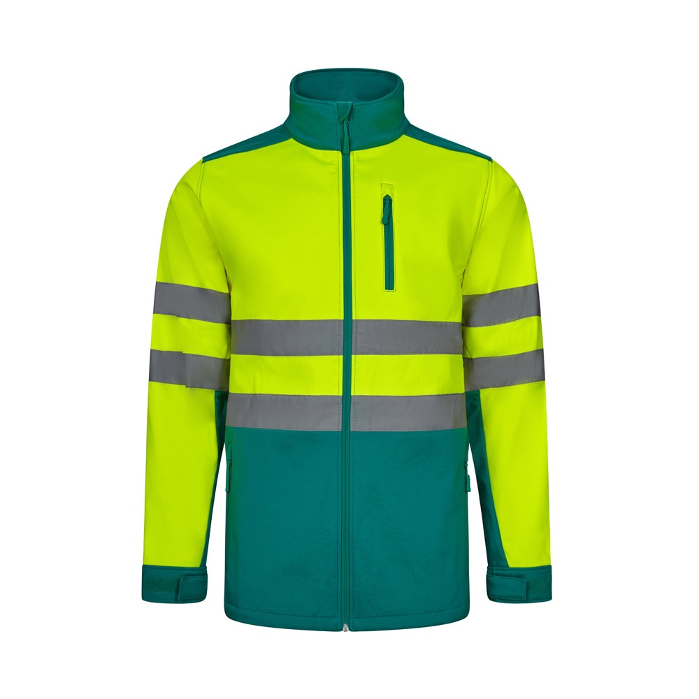 VL HESTIA. Giacca soft shell bicolore (280g/m²), in poliestere (96%) ed elastan (4%)