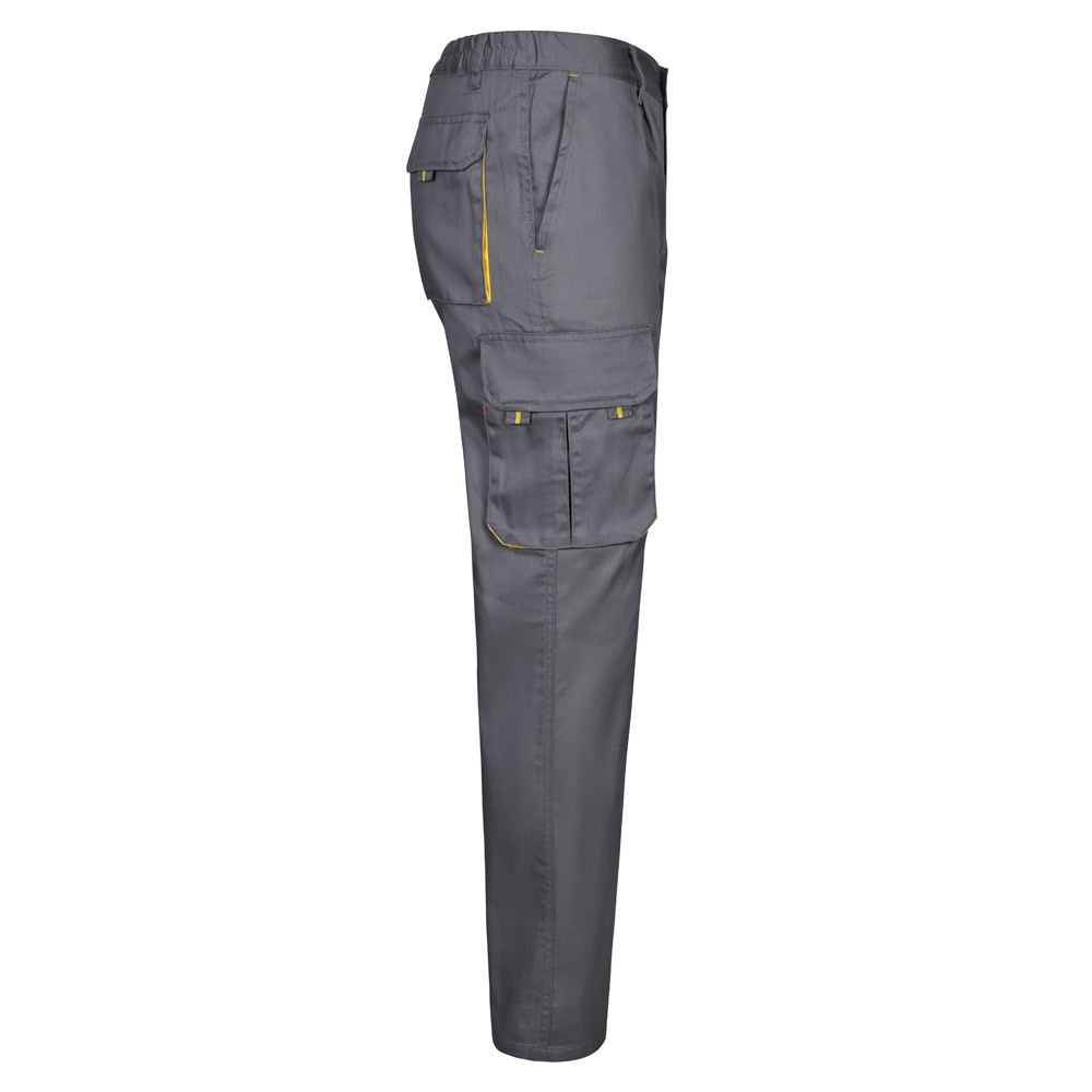 VL HYPNOS. Pantaloni in twill bicolore con diverse tasche (200g/m²), in cotone (35%) e poliestere (65%)