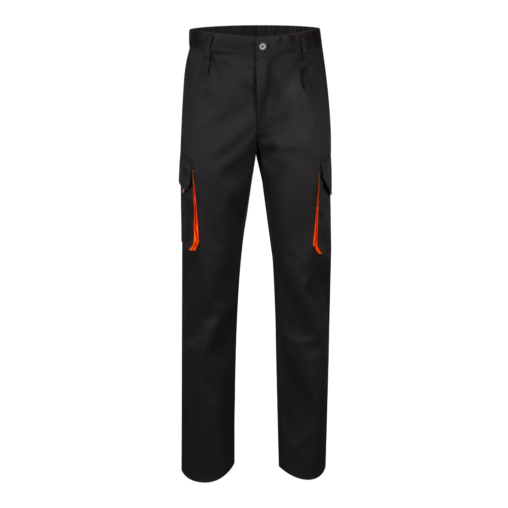 VL HYPNOS. Pantaloni in twill bicolore con diverse tasche (200g/m²), in cotone (35%) e poliestere (65%)