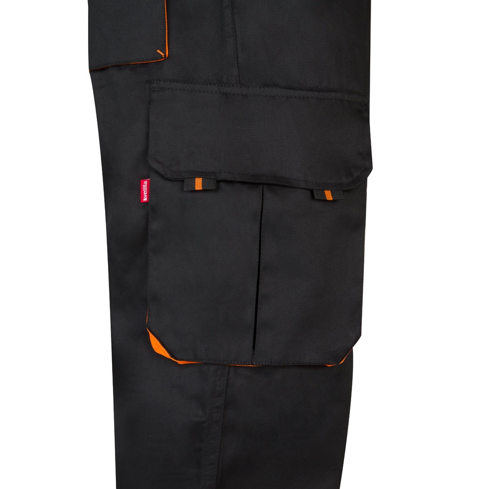 VL HYPNOS. Pantaloni in twill bicolore con diverse tasche (200g/m²), in cotone (35%) e poliestere (65%)