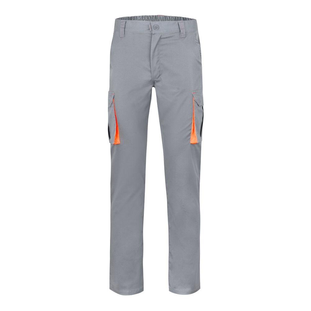 VL HYPNOS. Pantaloni in twill bicolore con diverse tasche (200g/m²), in cotone (35%) e poliestere (65%)