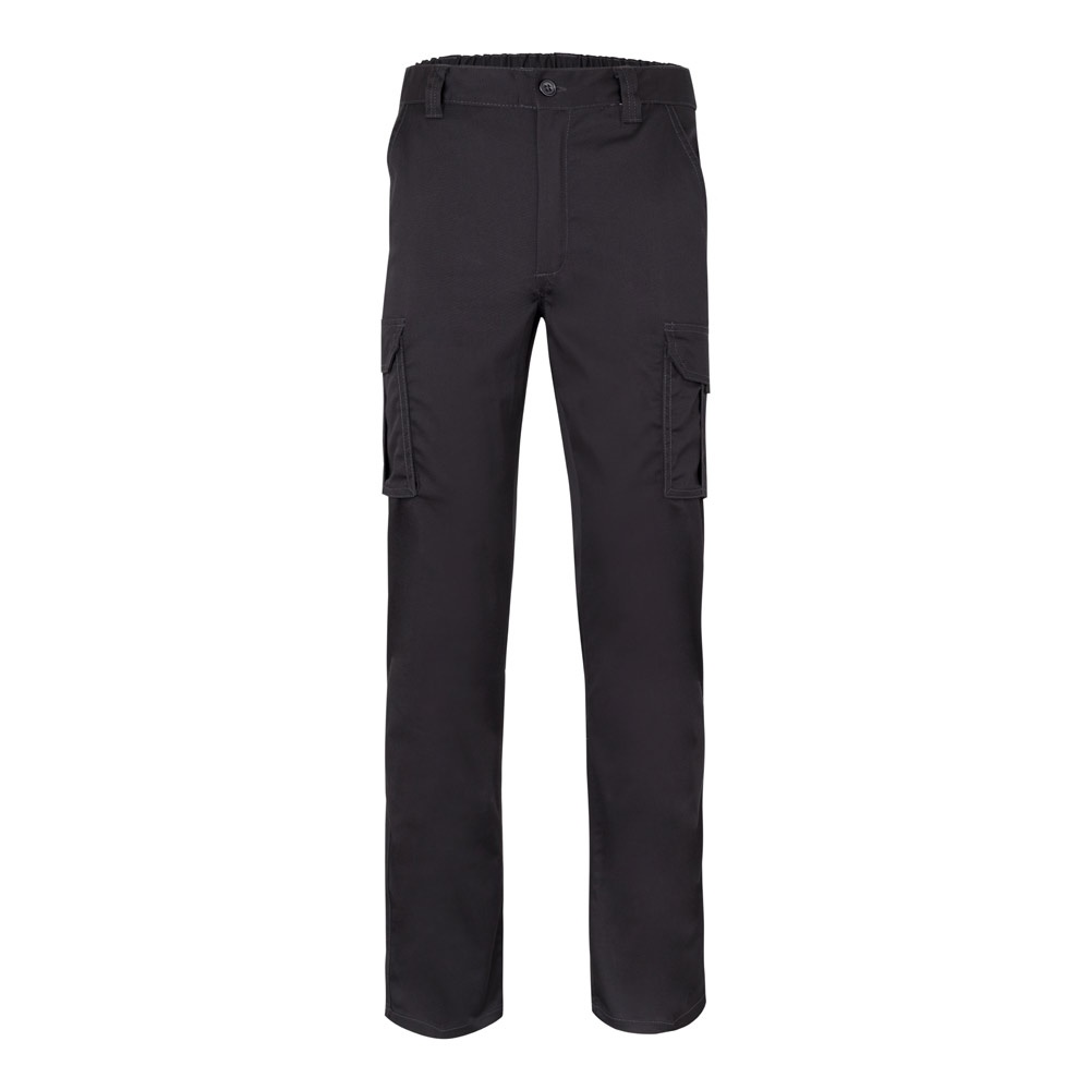 VL LUGH. Pantaloni elasticizzati con diverse tasche (240g/m²), in cotone (46%), EME (38%) e poliestere (16%)