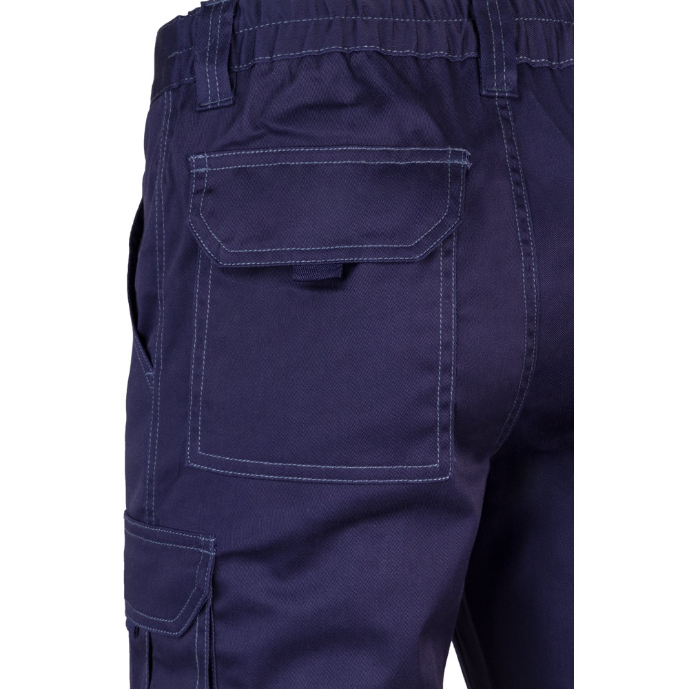 VL LUGH. Pantaloni elasticizzati con diverse tasche (240g/m²), in cotone (46%), EME (38%) e poliestere (16%)