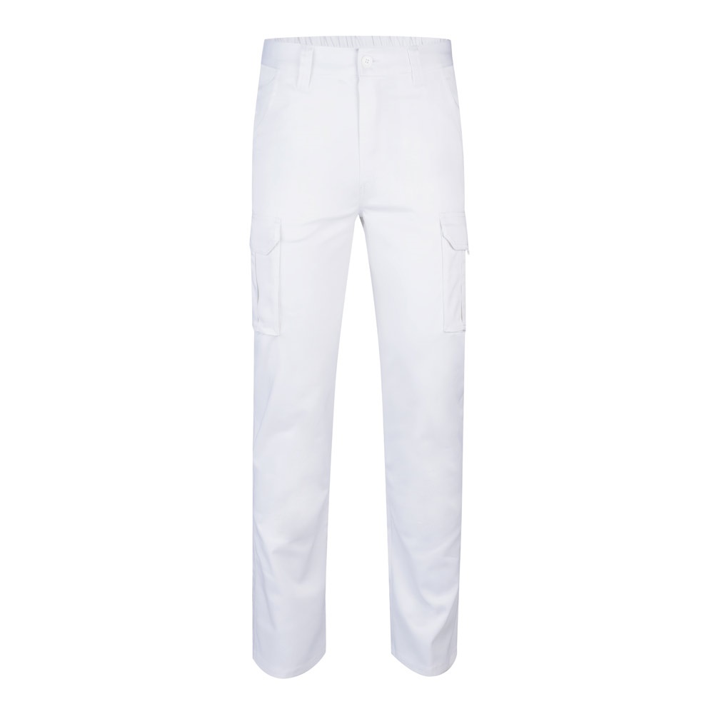 VL LUGH. Pantaloni elasticizzati con diverse tasche (240g/m²), in cotone (46%), EME (38%) e poliestere (16%)