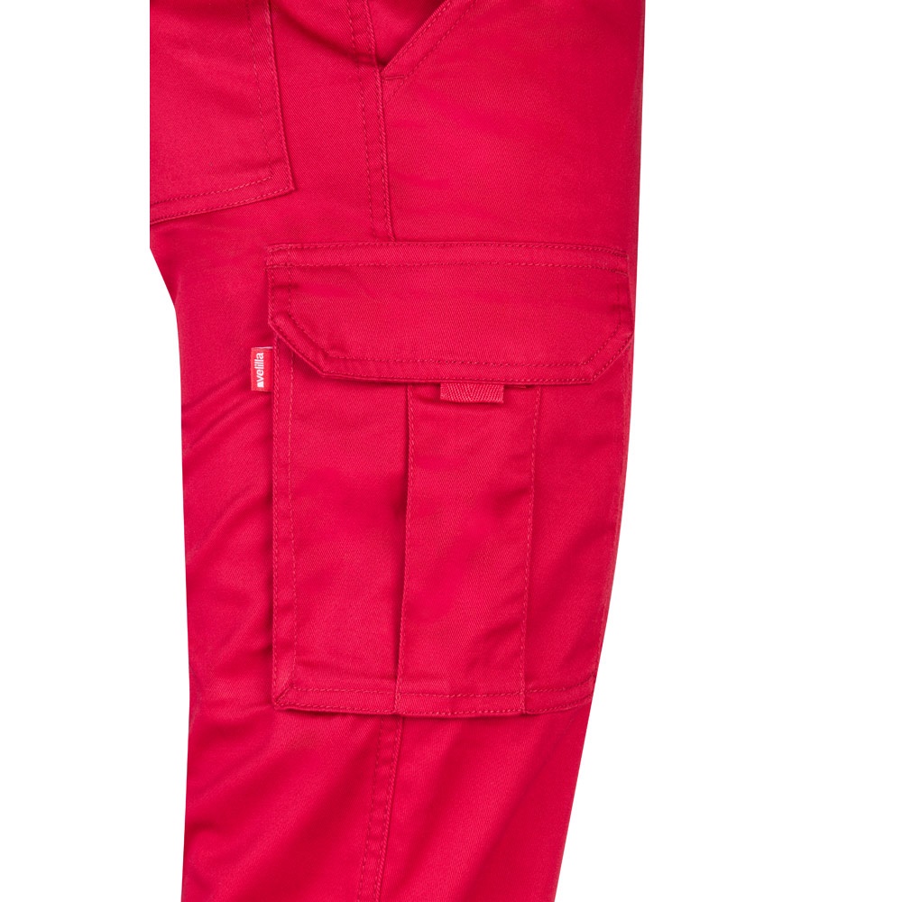 VL LUGH. Pantaloni elasticizzati con diverse tasche (240g/m²), in cotone (46%), EME (38%) e poliestere (16%)