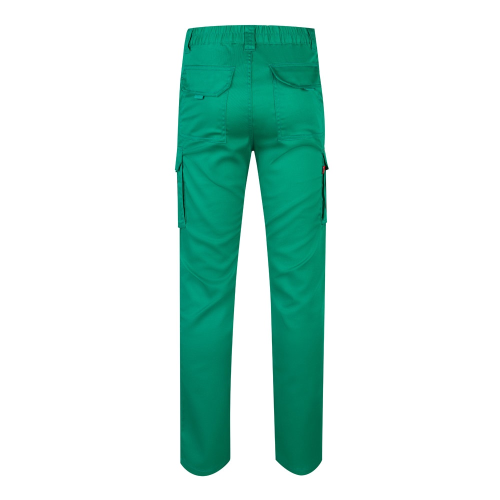 VL LUGH. Pantaloni elasticizzati con diverse tasche (240g/m²), in cotone (46%), EME (38%) e poliestere (16%)