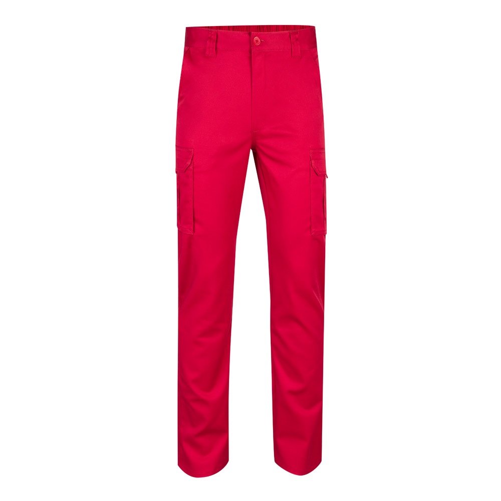 VL LUGH. Pantaloni elasticizzati con diverse tasche (240g/m²), in cotone (46%), EME (38%) e poliestere (16%)