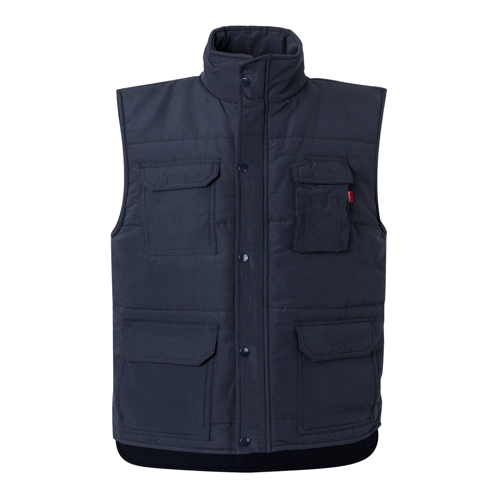 VL MEFITIS. Gilet imbottito con diverse tasche (220g/m²), in poliestere (100%)