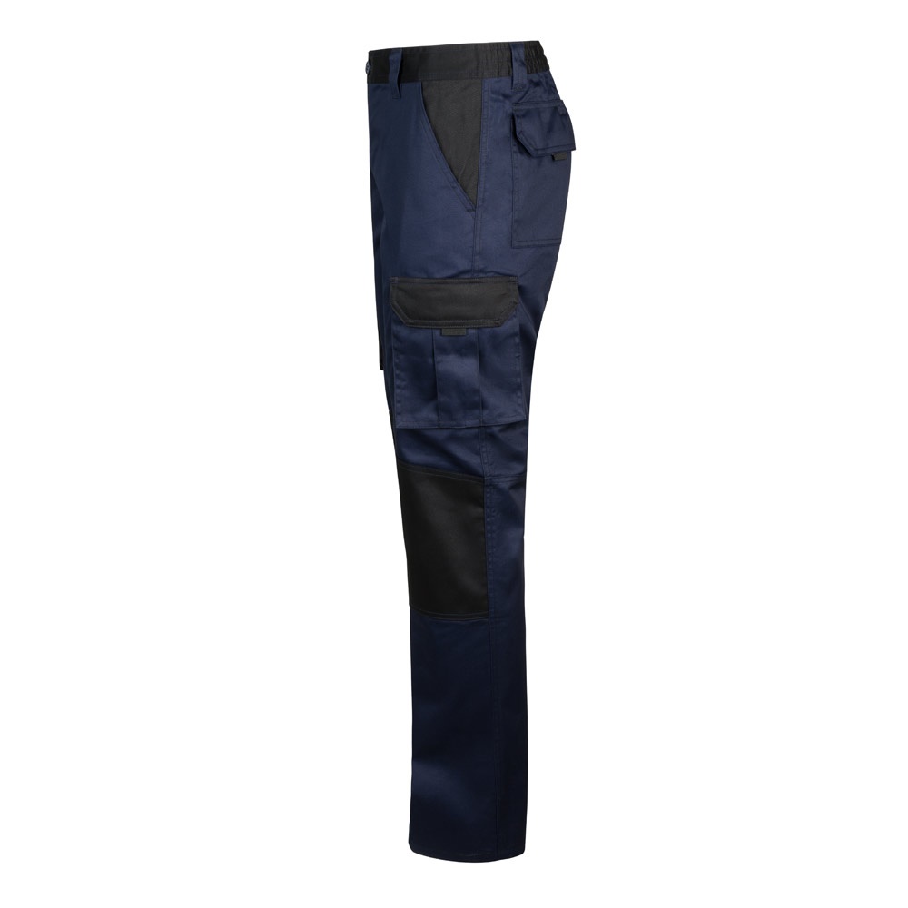 VL NJORD. Pantaloni in twill bicolore con diverse tasche (240g/m²), in cotone (35%) e poliestere (65%)