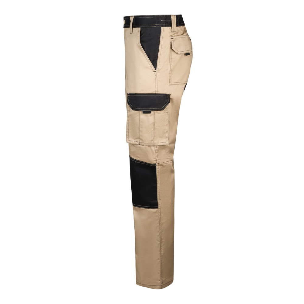VL NJORD. Pantaloni in twill bicolore con diverse tasche (240g/m²), in cotone (35%) e poliestere (65%)