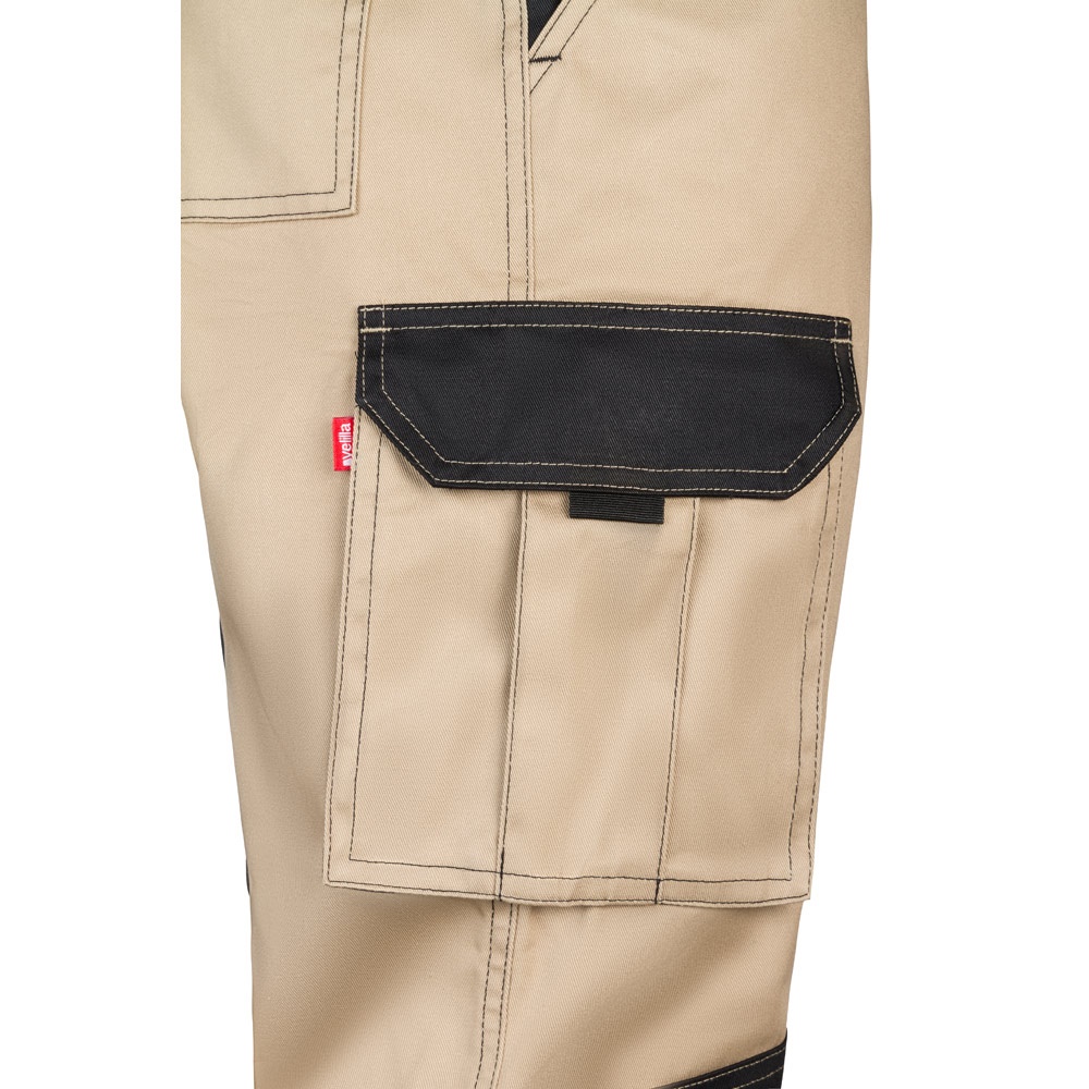 VL NJORD. Pantaloni in twill bicolore con diverse tasche (240g/m²), in cotone (35%) e poliestere (65%)