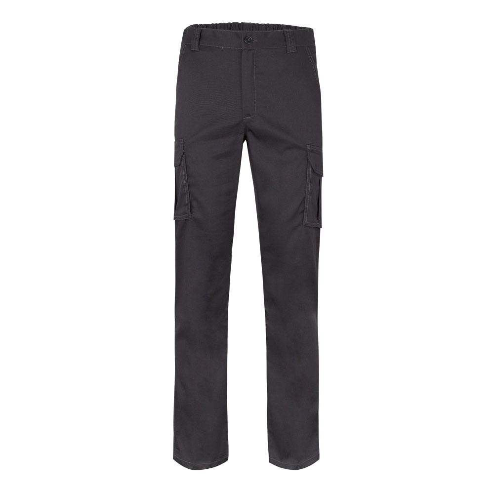 VL PAN. Pantaloni elasticizzati con diverse tasche (290g/m²), in cotone (46%), EME (38%) e poliestere (16%)