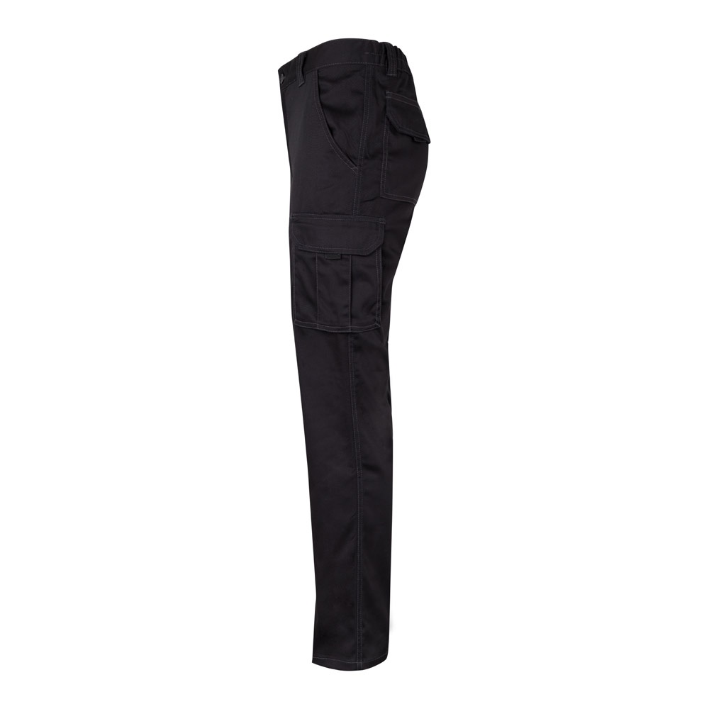 VL PAN. Pantaloni elasticizzati con diverse tasche (290g/m²), in cotone (46%), EME (38%) e poliestere (16%)