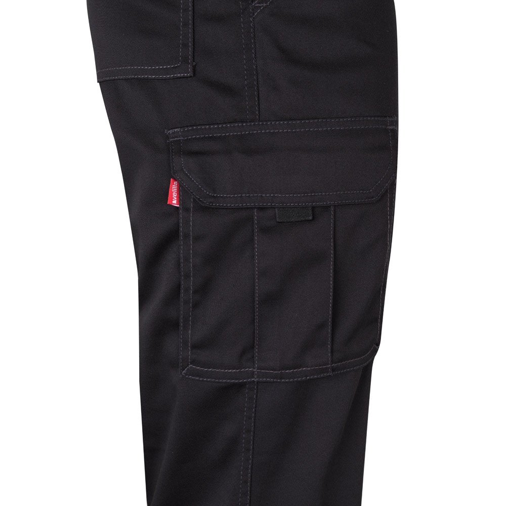 VL PAN. Pantaloni elasticizzati con diverse tasche (290g/m²), in cotone (46%), EME (38%) e poliestere (16%)