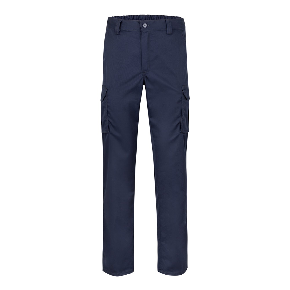 VL PAN. Pantaloni elasticizzati con diverse tasche (290g/m²), in cotone (46%), EME (38%) e poliestere (16%)