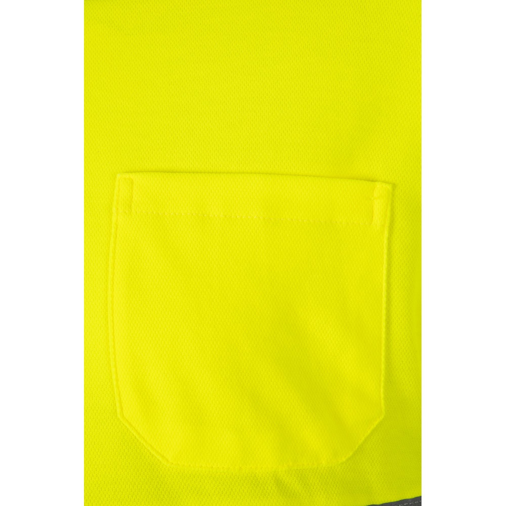 VL PLUTO. Polo bicolore piqué (150g/m²) con maniche lunghe, in cotone (55%) e poliestere (45%)
