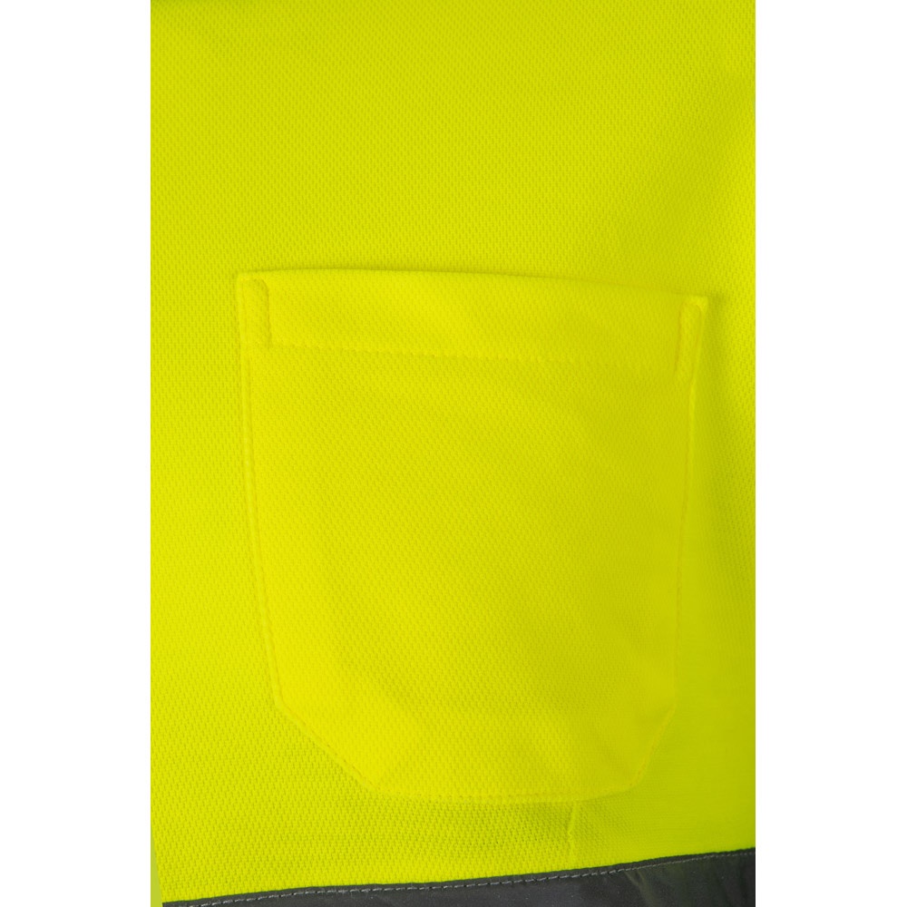 VL PLUTO. Polo bicolore piqué (150g/m²) con maniche lunghe, in cotone (55%) e poliestere (45%)
