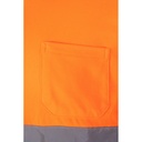 VL PLUTO. Polo bicolore piqué (150g/m²) con maniche lunghe, in cotone (55%) e poliestere (45%)