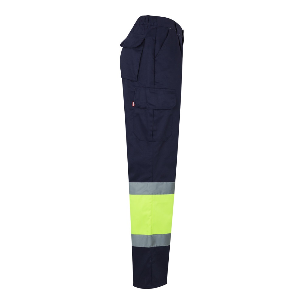 VL POSEIDON. Pantaloni in twill bicolore con diverse tasche (210g/m²), in cotone (20%) e poliestere (80%)