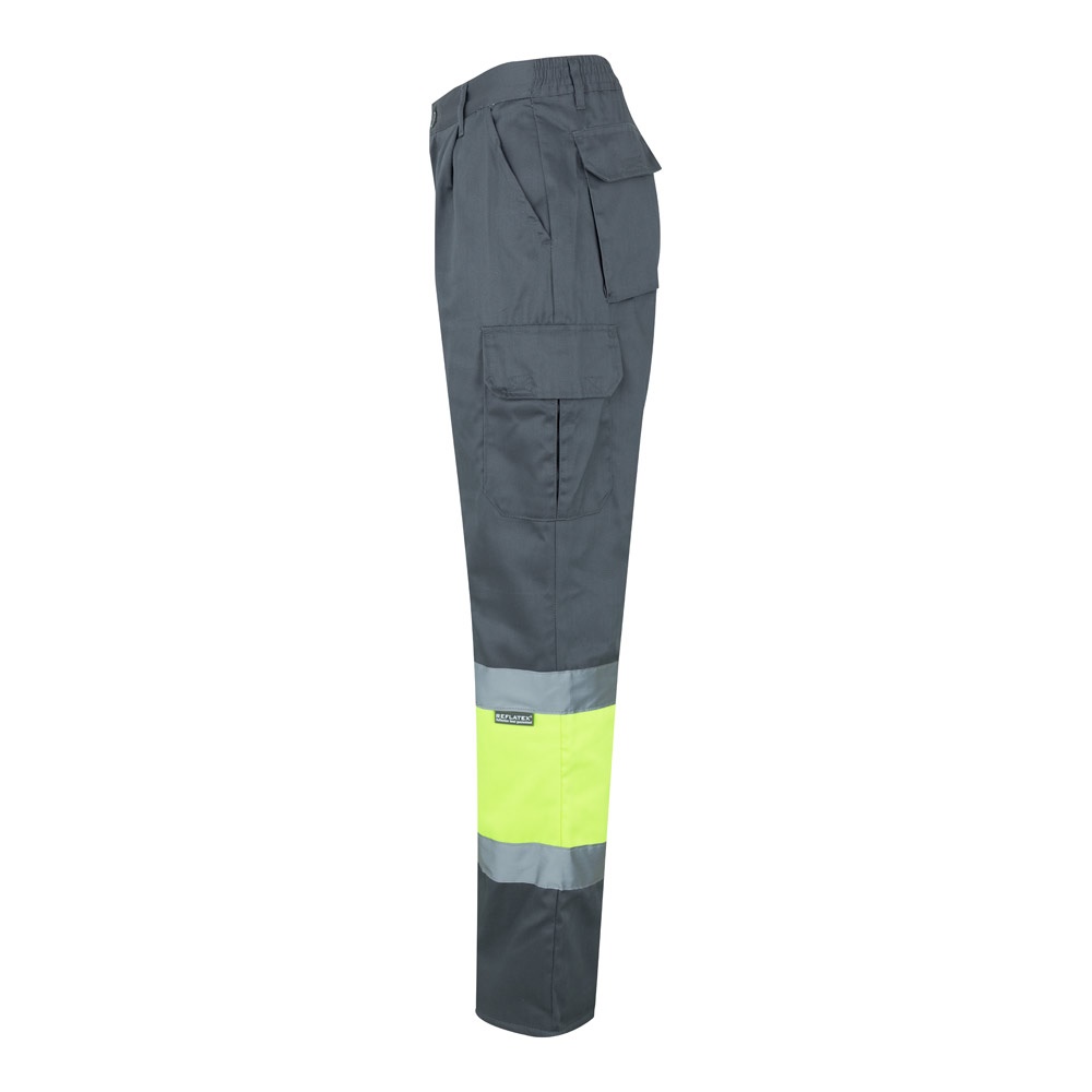 VL POSEIDON. Pantaloni in twill bicolore con diverse tasche (210g/m²), in cotone (20%) e poliestere (80%)
