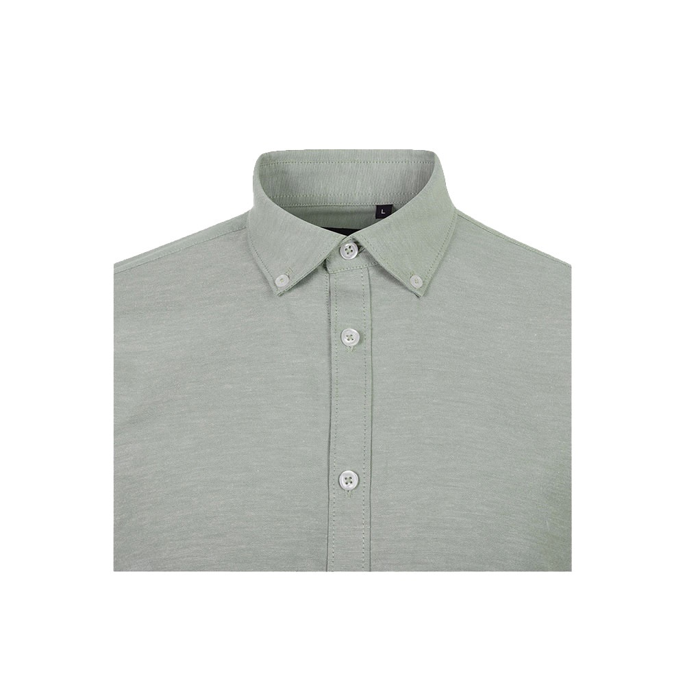 VL PRITHVI MAN. Camicia Oxford da uomo (180 g/m²) in cotone (50%), poliestere (45%) ed elastan (5%)