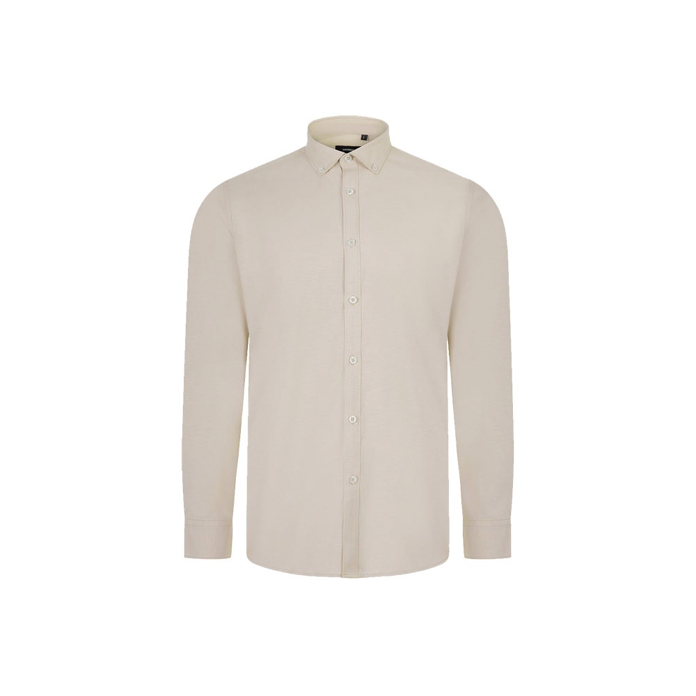 VL PRITHVI MAN. Camicia Oxford da uomo (180 g/m²) in cotone (50%), poliestere (45%) ed elastan (5%)