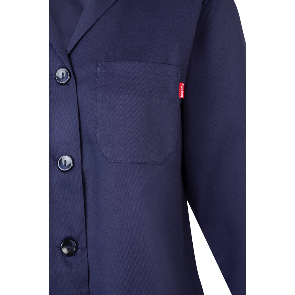 VL RAMA. Grembiule in twill a maniche lunghe (175g/m²), in twill di cotone (35%) e poliestere (65%)