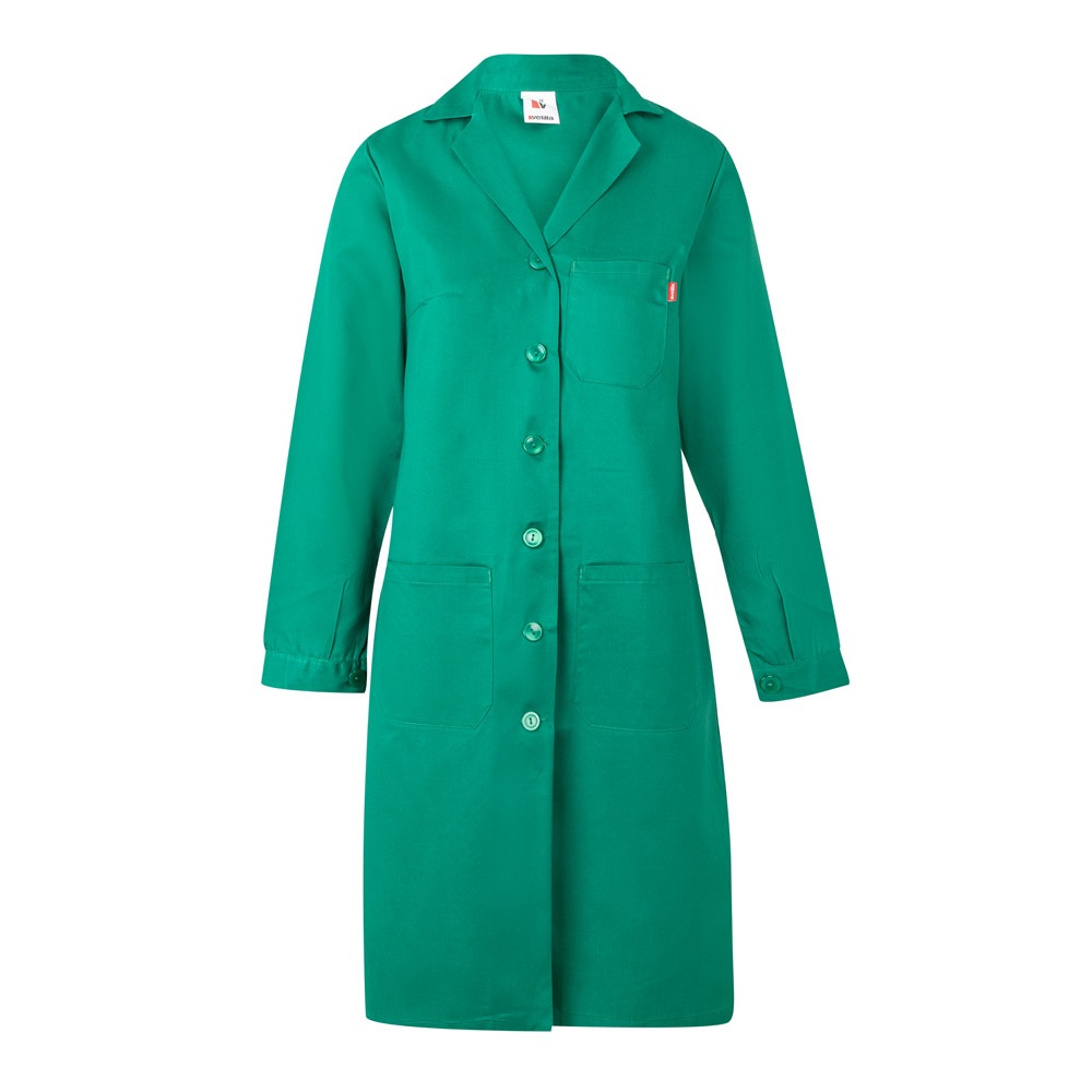 VL RAMA. Grembiule in twill a maniche lunghe (175g/m²), in twill di cotone (35%) e poliestere (65%)