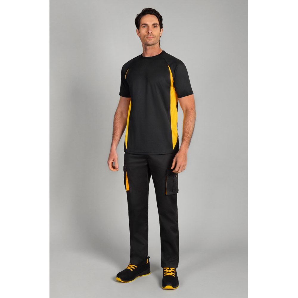 VL SLAYER. T-shirt tecnica bicolore bird-eye (160g/m²), in poliestere (100%)