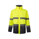 VL THEMIS LARGE. Parka bicolore (190g/m²), in poliestere (100%), con rivestimento in PU
