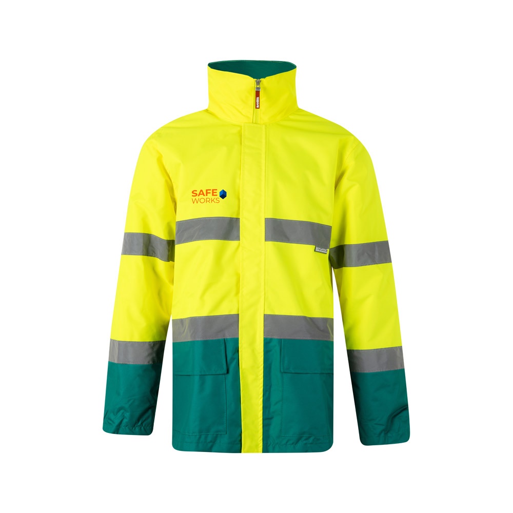 VL THEMIS. Parka bicolore (190g/m²), in poliestere (100%), con rivestimento in PU