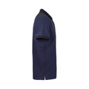 VL VELES. Polo bicolore piqué elasticizzata (200g/m²) con maniche corte, in poliestere (96%) ed elastan (4%)