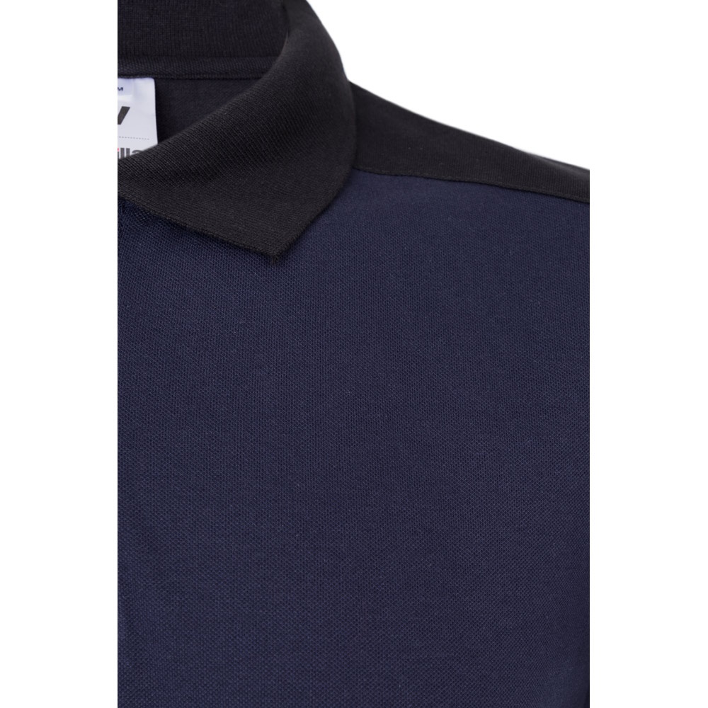 VL VELES. Polo bicolore piqué elasticizzata (200g/m²) con maniche corte, in poliestere (96%) ed elastan (4%)