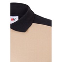 VL VELES. Polo bicolore piqué elasticizzata (200g/m²) con maniche corte, in poliestere (96%) ed elastan (4%)